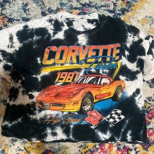 cute corvette 1981 half shirt